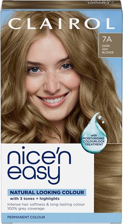 Clairol Nice'n Easy Crème 7A 7C Dark Ash Blonde Oil Infused Permanent Hair Dye