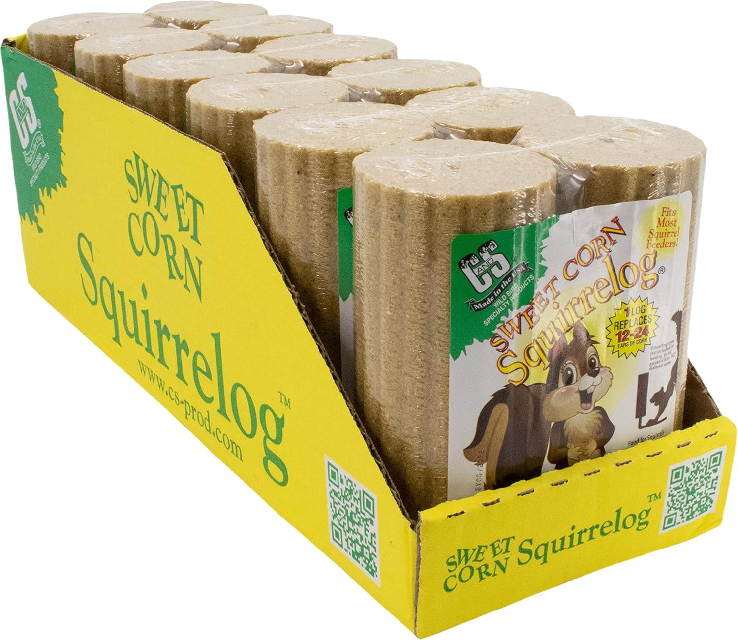 Backyard Birding & Wildlife - C&S Sweet Corn Squirrelog, 6-Pack Refill