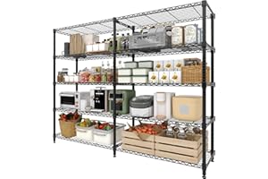 GarveeLife 70" Tall L-Shaped 5-Tier Metal Storage Shelving Unit, Heavy Duty Wire Rack with Adjustable Shelves, 1325 lbs Capac