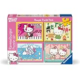 Ravensburger Hello Kitty Bumper Puzzle Pack &ndash; 4 x 100 Piece XXL Jigsaw Puzzles &ndash; Colorful Music, Outdoors, Underwater &amp; Sweet Treat Scenes &ndash; Durable &amp; Family-Friendly &ndash; Ages 5+
