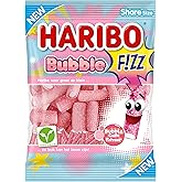Haribo Bubble F!ZZ | Sweet Bubble Gum flavored Gummy Candy with Sour Coating | 200g 7.05 ounce