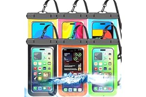 [Up to 8.3"] 6 Pack Multicolor Universal Waterproof Phone Pouch, Phone Waterproof Case Dry Bag (Protection Level: IP68) Outdo