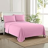 Full Size Sheet Sets - Breathable Luxury Sheets with Full Elastic & Secure Corner Straps Built In - 1800 Supreme Collection Extra Soft Deep Pocket Bedding Set, Sheet Set, Full, Pink