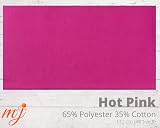 M & J Plain Hot Pink Polycotton Fabric 45 inch Wide 4 Metre 40 Colours view 2