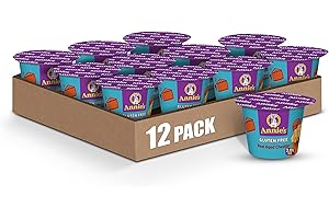 ANNIE'S HOMEGROWN Annie's Real Aged Cheddar Microwave Mac & Cheese with Gluten Free Pasta, 2.01 OZ Cup (Pack of 12)