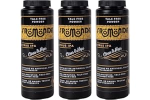 Fromonda (Citrus IPA) Body Powder Unisex (5 oz. 3-Pack) Talc-Free, Anti-Chafing, Sweat Defense with Essential Oils