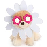 GUND Boo, The World&rsquo;s Cutest Dog, Itty Bitty Boo Daisy Flower #61, Stuffed Animal Plush, Spring Decor, Pink and White, 5&rdquo;