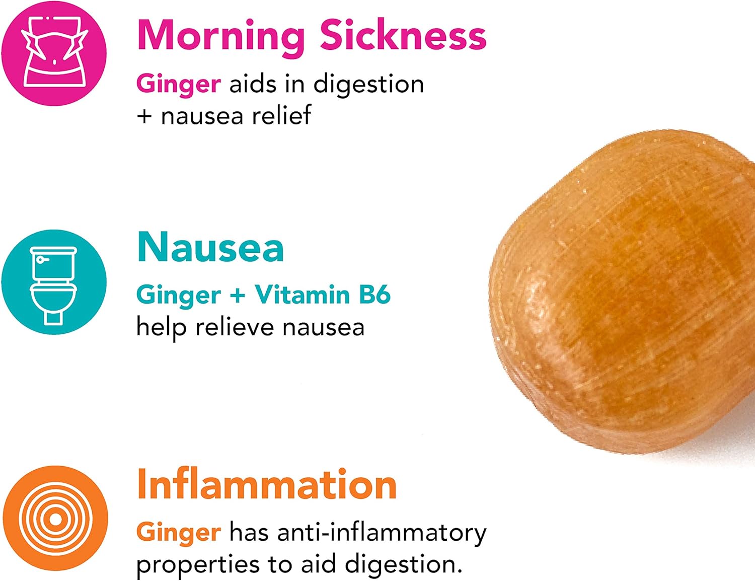 Pink Stork Morning Sickness Bundle: Nausea Relief Candy with Prenatal Vitamins + Ginger Tea + Vitamin B Complex + Probiotics, Women-Owned: Health & Personal Care