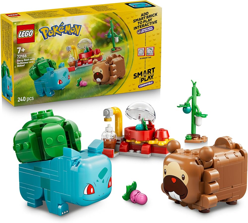 LEGO Pokémon SMART Play Berry Bash Bulbasaur Bidoof 72155 240 pcs