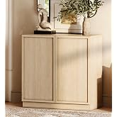 WAMPAT 31.5" Modern Sideboard Buffet Cabinet with 2 Doors, Multifunctional Sideboard with Large Storage and Adjustable Shelf, Coffee Bar Cabinet Storage Cabinet for Kitchen, Living Room, Beige