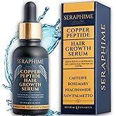 Seraphime Copper Peptide Serum for Hair Growth - Caffeine, Niacinamide, Rosemary Oil, Saw Palmetto Hair Density Serum, Topical Tripeptide Scalp Care for Hair Thinning, Women & Men 1 fl oz