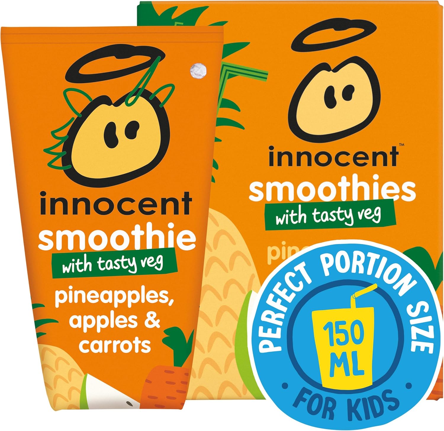 Innocent Smoothies Just for Kids Pineapples Apples & Carrots, 4 x 150ml