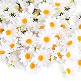 Naler 120pcs Artificial Daisy Heads Silk Daisy