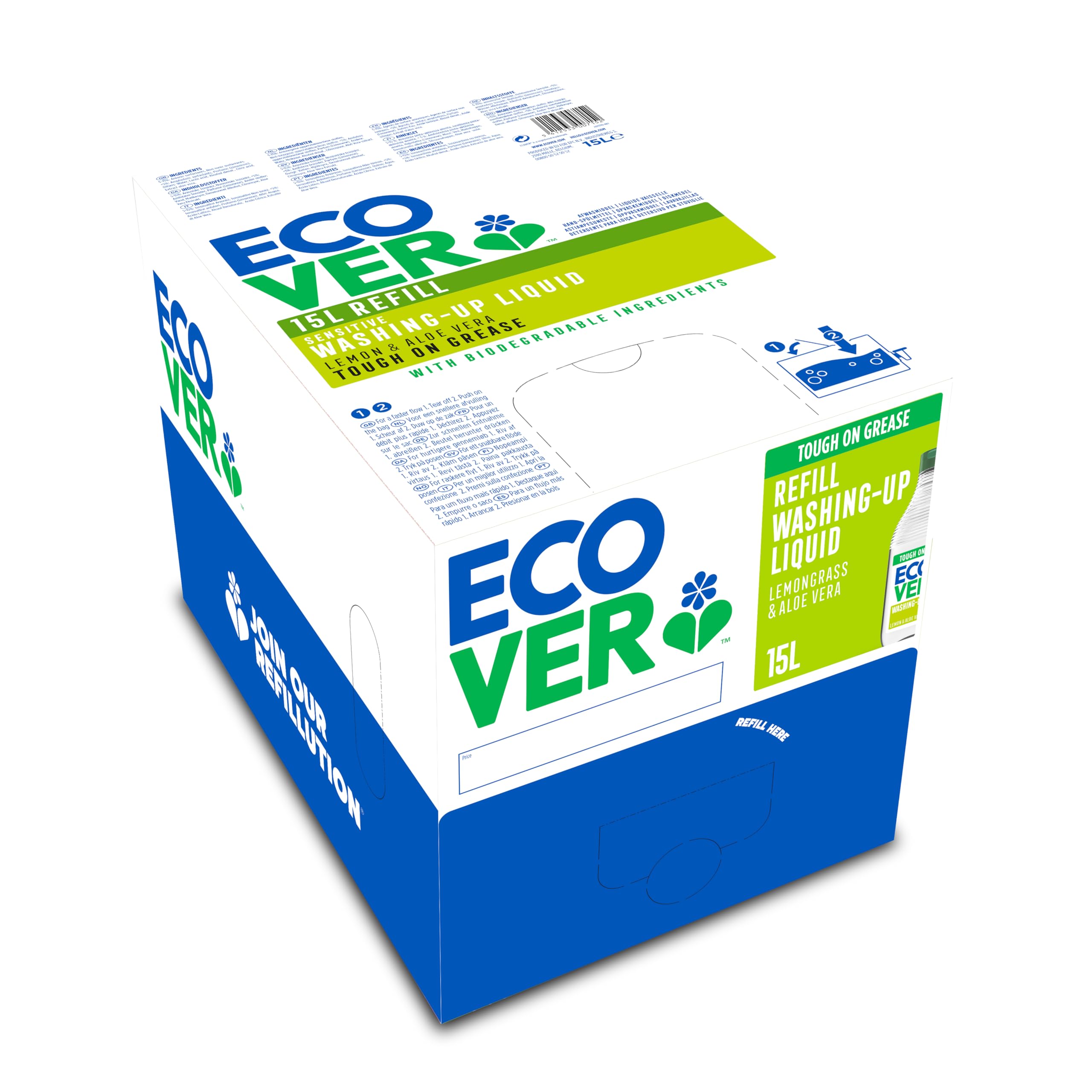 Ecover Lemon & Aloe Washing Up Liquid (15L)