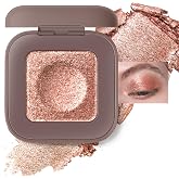 Noerrors Duochrome Champagne Pink Silver Glitter Eyeshadow Palette, Holographic Multichrome Rich Color Shimmer Metallic Eye Shadow, Color Shift Diamond Sparkle Eye Brightener Palette Fairy Makeup#01