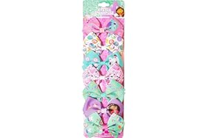 LUV HER Gabby's Dollhouse Hair Bows - Hair Accessories Gift Set - Princess Hair Bows 7 Pcs 4 Inch Bundle Hair Bows for Girls Different Character on each Hair Clip Kids Bow - Alligator Clip - Ages 3 +