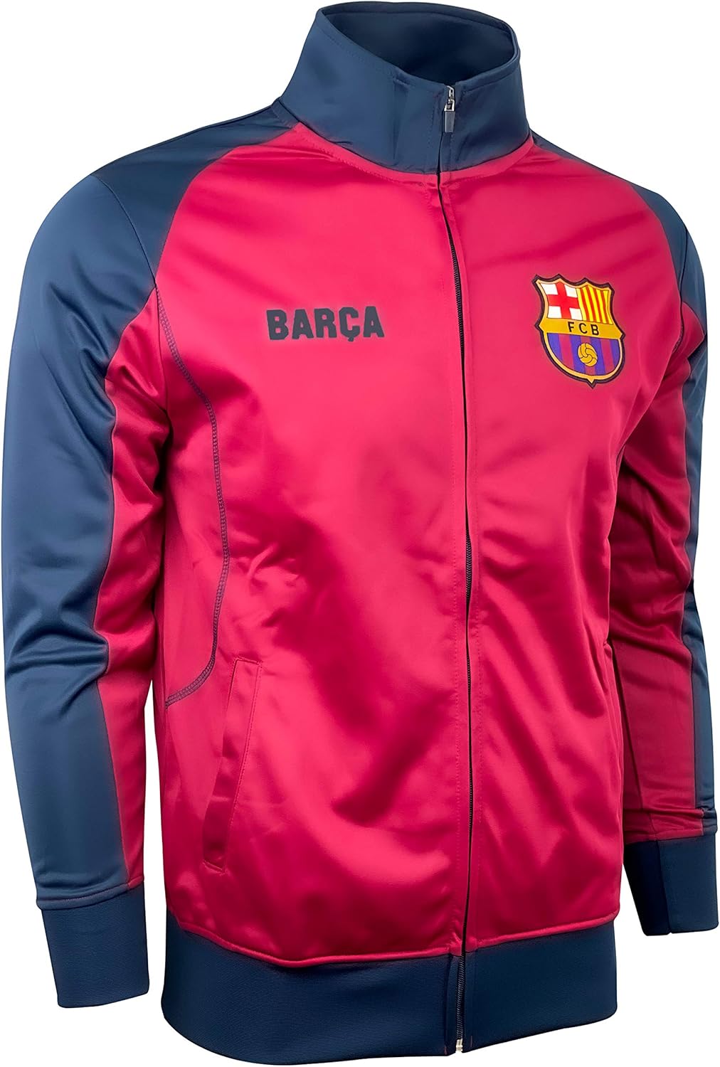 Mens Barcelona Track Jacket, Licensed Barcelona Full Zip Track Jacket