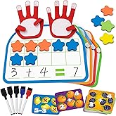 Coogam Montessori Math Manipulatives Number Counting Block, Magnetic Ten Frame Addition Subtraction Practice with Dry Erase Board, Educational Learning Toy Gift for 1st 2nd & 3rd Grade