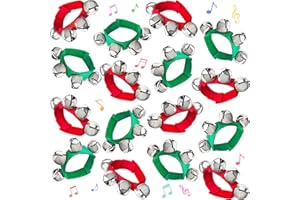 RRSHNSGV 16 Pcs Band Wrist Bells,Musical Shaking Wrist Jingle Bells,Christmas Hand Bells for Christmas Party Favors Toys,Birthday Gift