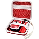 Kid Toy Camera Case for VTech Kidizoom Creator Cam Video Camera, Hard Travel Carrying Storage with Accessories Pocket - Red