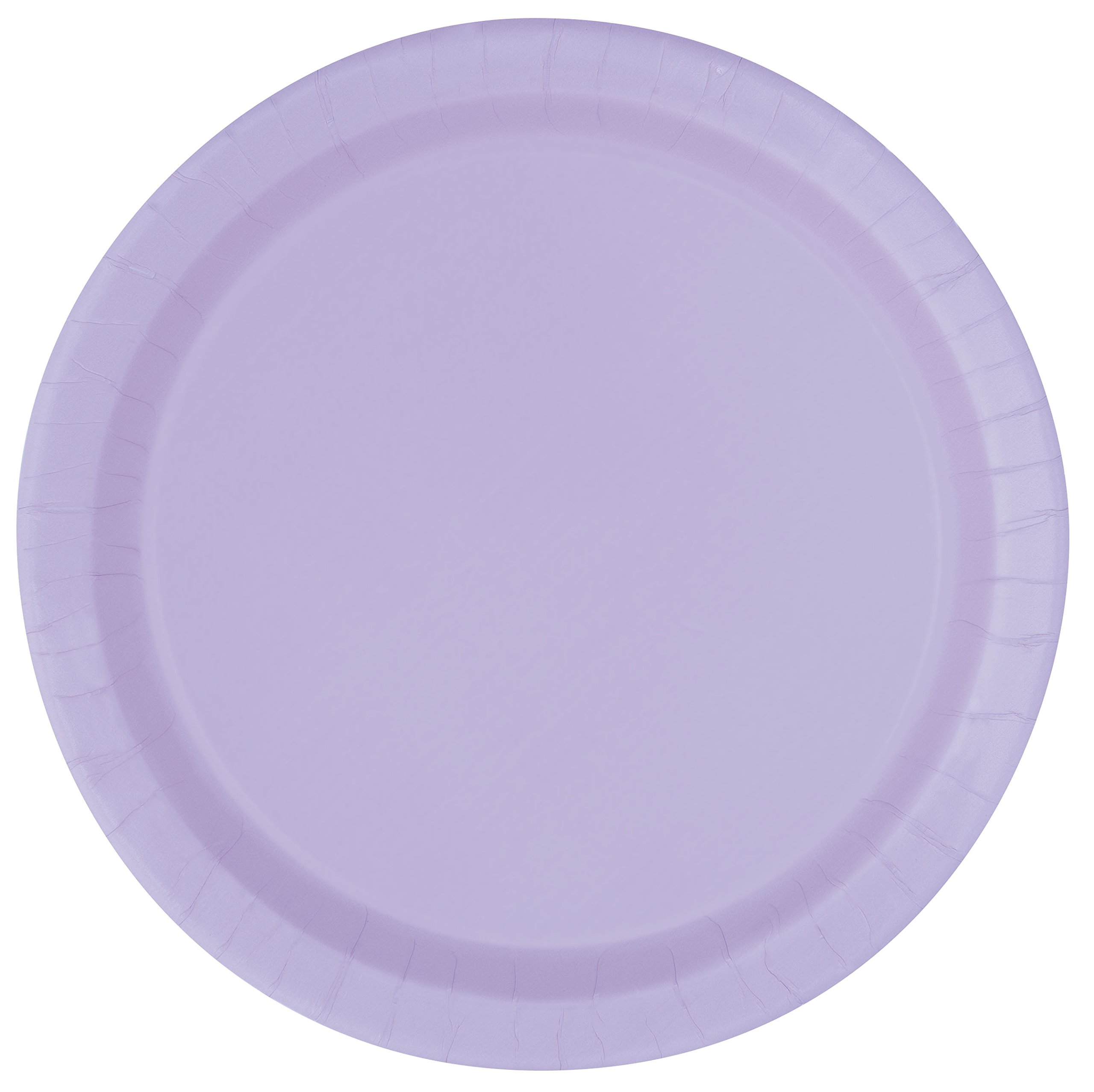 Solid Lavender Round Paper Dinner Plates (22cm) 16 Count - Sturdy & Elegant for Parties and Events