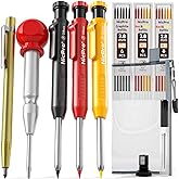 Nicpro 10 Pack Carpenter Pencils Mechanical, Construction Pencils with 21 Refill, Automatic Center Punch and Carbide Scribe T