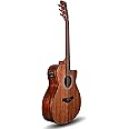 Kadence Acoustica Series Acoustic Electric Guitar - Wooden Acoustic Guitars (Zebra Wood) - Electric Acoustic Guitar with Pickup, Inbuilt Tuner and Bag - Guitar Acoustic for Beginner & Professionals