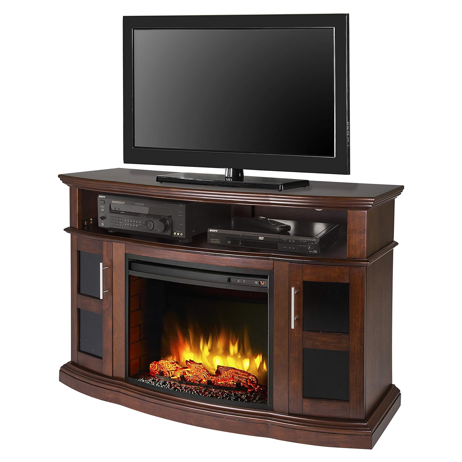 Best Cherry Fireplace Tv Stand Led Remote
