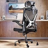 Ergalithic Ergonomic Office Chair - X-Shaped Computer Desk Chair Comfy, Gaming Chair, Office Chair with Lumbar Support, Mesh Office Chairs with Headrests, Desk Chair for Long Hours (Black Silver)