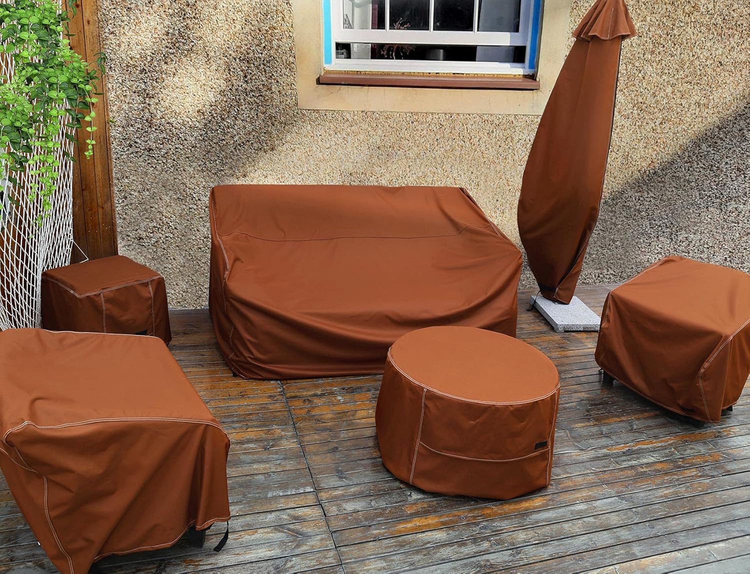 NettyPro Waterproof Patio Chair Covers 4 Pack Outdoor Lounge Deep Seat Armchair Cover (4 Pack - 34”W x 37”D x 36”H) : Garden & Outdoor