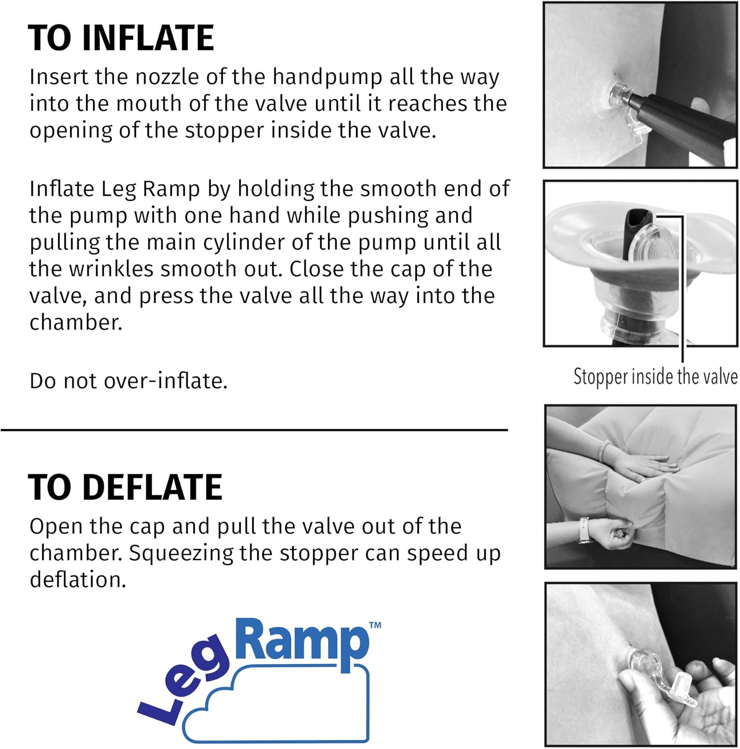 BulbHead Ramp Must-Have Elevating Rest Relieves Leg, Hip and Knee Pain, Improves Circulation, Reduces Swelling-Inflatable Bed Wedge Pillow, Beige: Home & Kitchen