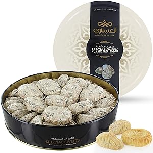 Maamoul Mix - Dates, Walnuts, Pistachio - Authentic Middle East Sweets - Elegant Gift Box Tin