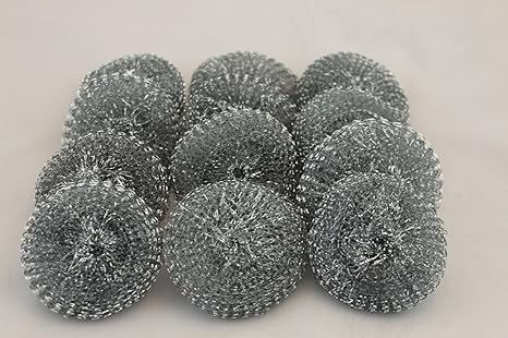 12 x Edelstahl Putzspirale Topfreiniger Topfschwamm Topfkratzer