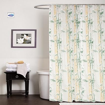 Clasiko PVC Plastic 4.5x7-Inches Bath Shower Bathroom Curtain with 8 Hooks