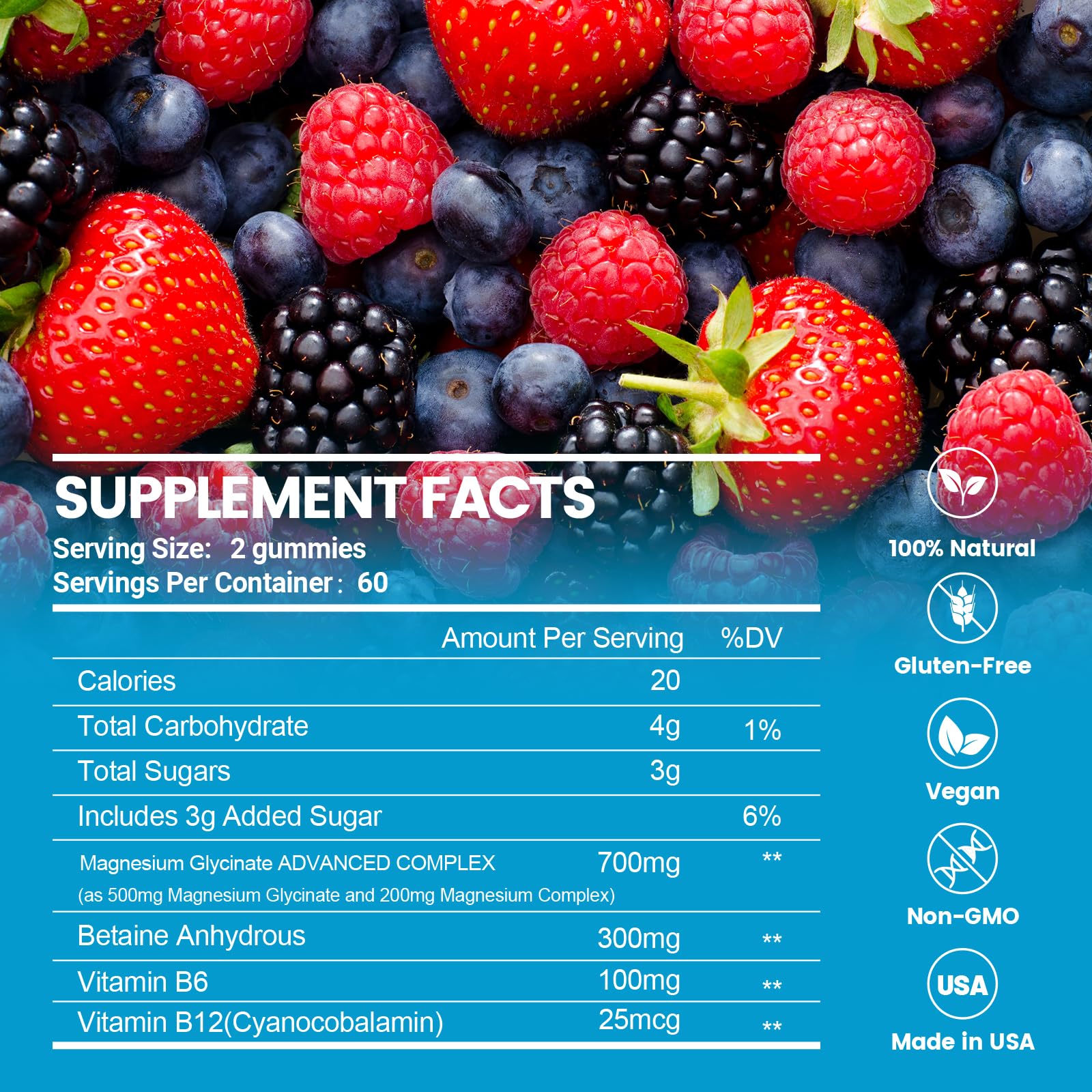 inGreens 1000mg High Absorption Magnesium Glycinate Gummies for Adults & Kids - Chewable Magnesium Supplement for Calm, Sleep, Muscle Relief, Nerve Support - 120 Gummies, 60 Day Supply