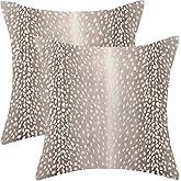 Leopard Print Pillow Covers 18x18 Inch Set of 2, Cheetah Print Decorative Throw Pillowcase Decorative Polka Dot Modern Outdoor Cushion Cover for Sofa Couch Living Room Bed Decor