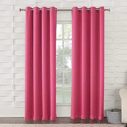 Sun Zero Barrow Energy Efficient Grommet Curtain Panel Blush Pink