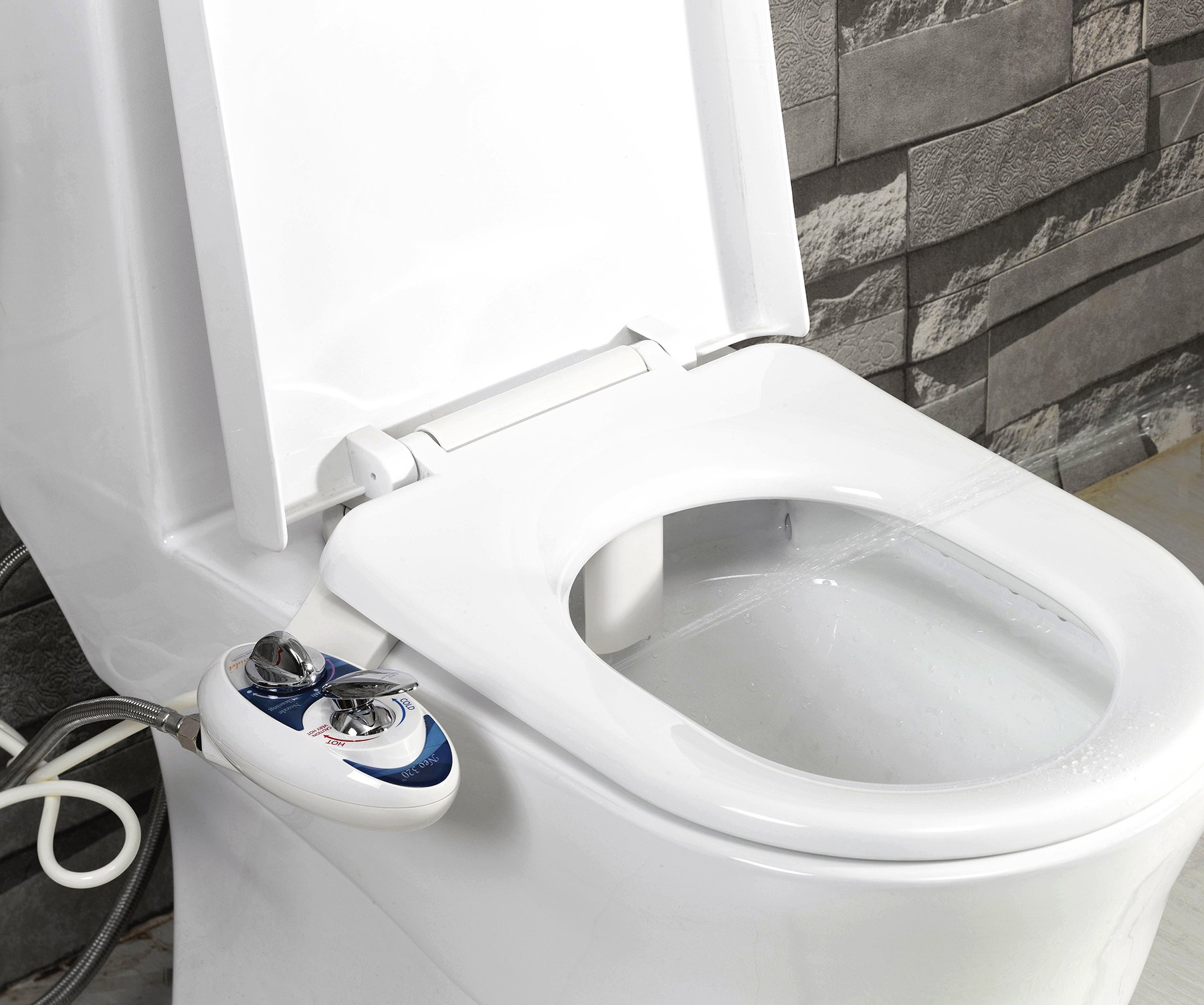 Luxe Bidet Neo 320 Self Cleaning Dual Nozzle Hot and Cold Water Non