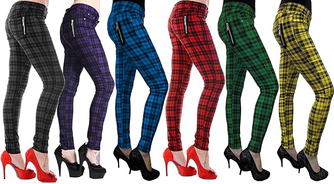 tartan tight trousers