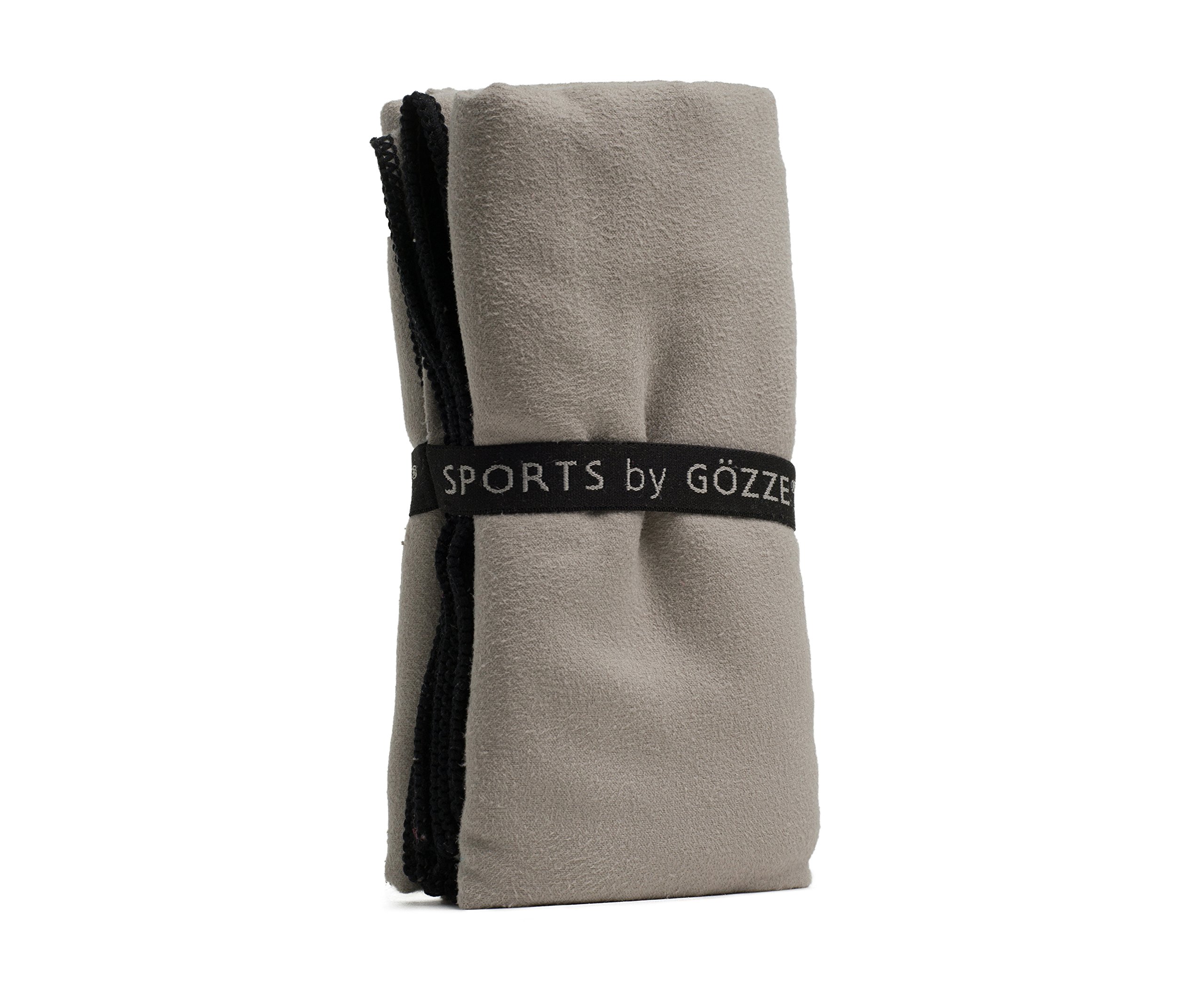Gözze - Absorbent Sports and Gym Towel, Super Soft, Synthetic Fibre, 70 x 140 cm - Taupe