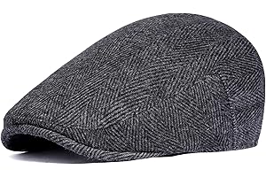 BABEYOND Mens Flat Cap Newsboy Hats Herringbone Tweed Cabbie for Men 1920s Ivy Irish Driving Gatsby Hat