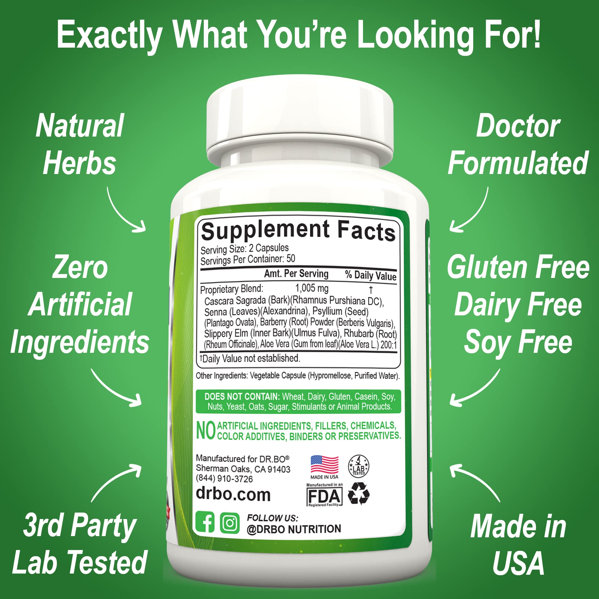 Colon Cleanse Detox Formula - Natural Bowel Cleanser Pills for Intestinal Bloating & Fast Digestive Cleansing - Daily Constipation Relief Supplement Gut, Belly, Stomach - Women Men Herbal Weight Flush