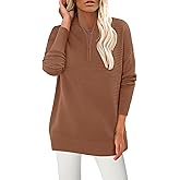 CRAZY GRID Womens Casual Long Sleeve Pullover Sweaters Fashion Ribbed Knit Loose Thumb Holes Jumper Tops