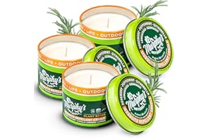 Murphy's Naturals Mini Mosquito Bug Repellent Candles for Outdoor Patio, Citronella & Essential Oils, 14-Hour Burn Time Each, 3.5 oz, 3-Pack