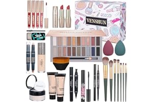 VENSHUN Makeup Kit Makeup Kits for Women Full Kit Makeup Sets for Teenagers Eyeshadow Lip Gloss Foundation Cosmetic Brushes Cosmetic Bag Makeup Gift Set for Women Teen Girls (20Middle)