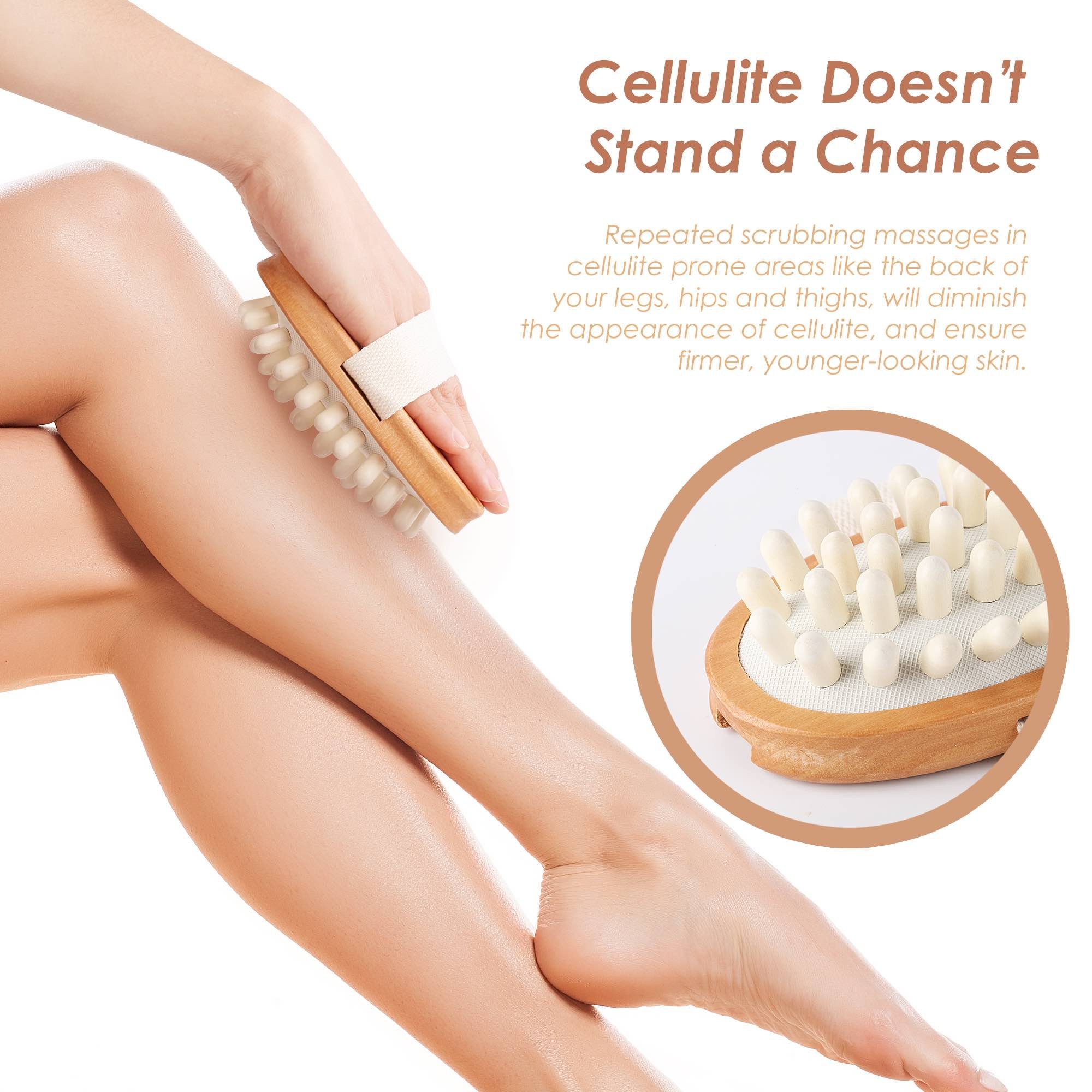 Body brush for dry brushing skin