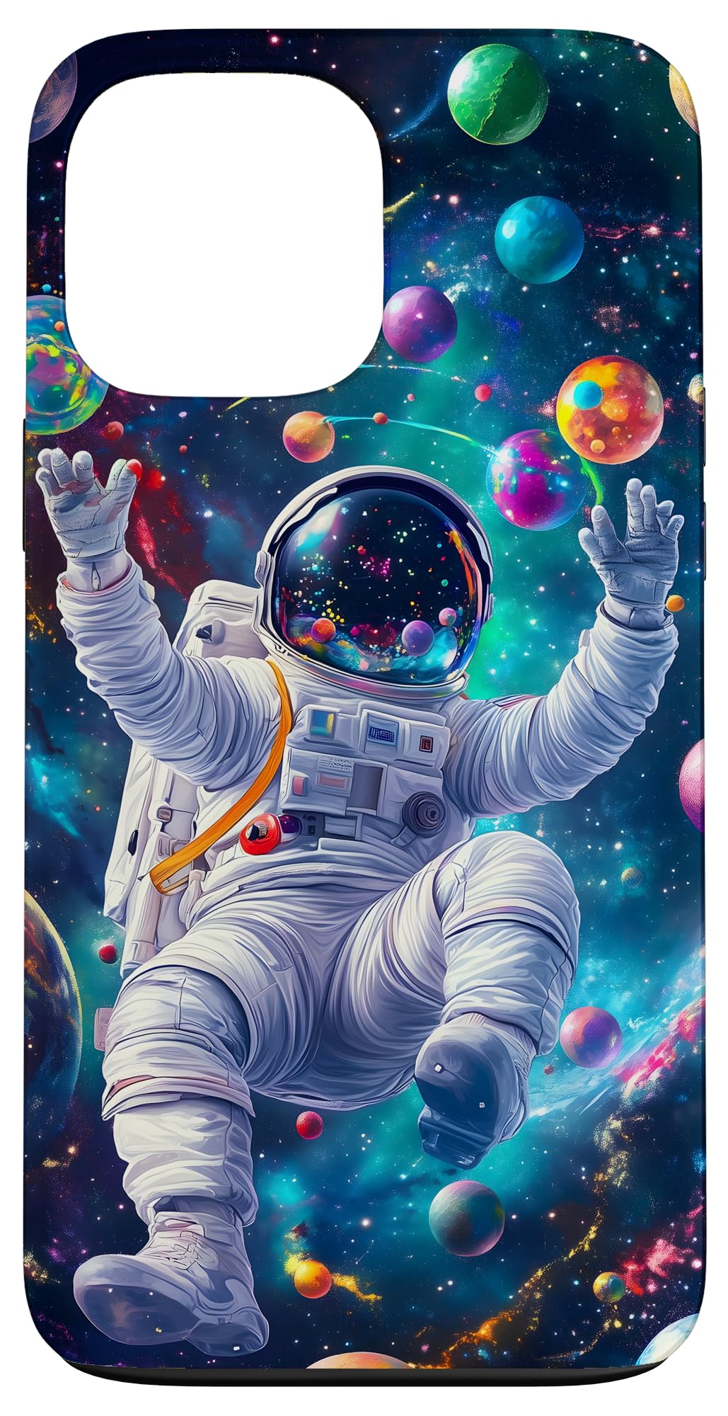 Astronaut in Colorful Galaxy Case for iPhone 13 Pro Max