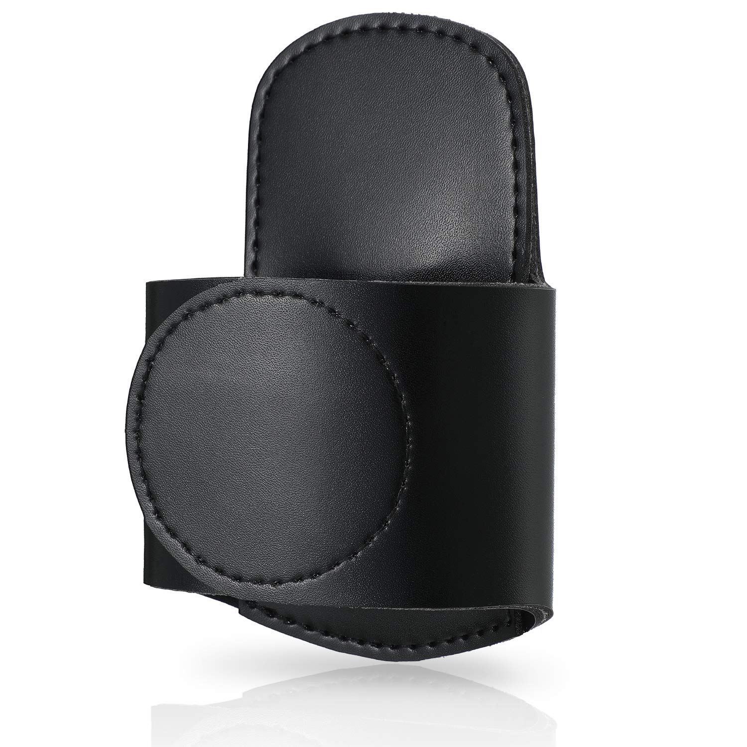 Black Artificial Leather Stethoscope Holder Handmade Stethoscope Hip Holder with Clip to Protect from Neck Carrying or Loss for Holding Your Stethoscope (1 Piece)