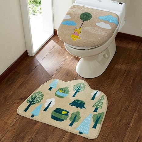Amazon ベルメゾン ディズニー フタカバー トイレマット２点セット くまのプーさん サイズ 標準 ｏ ｕ トイレマット タンクカバー ホーム キッチン オンライン通販