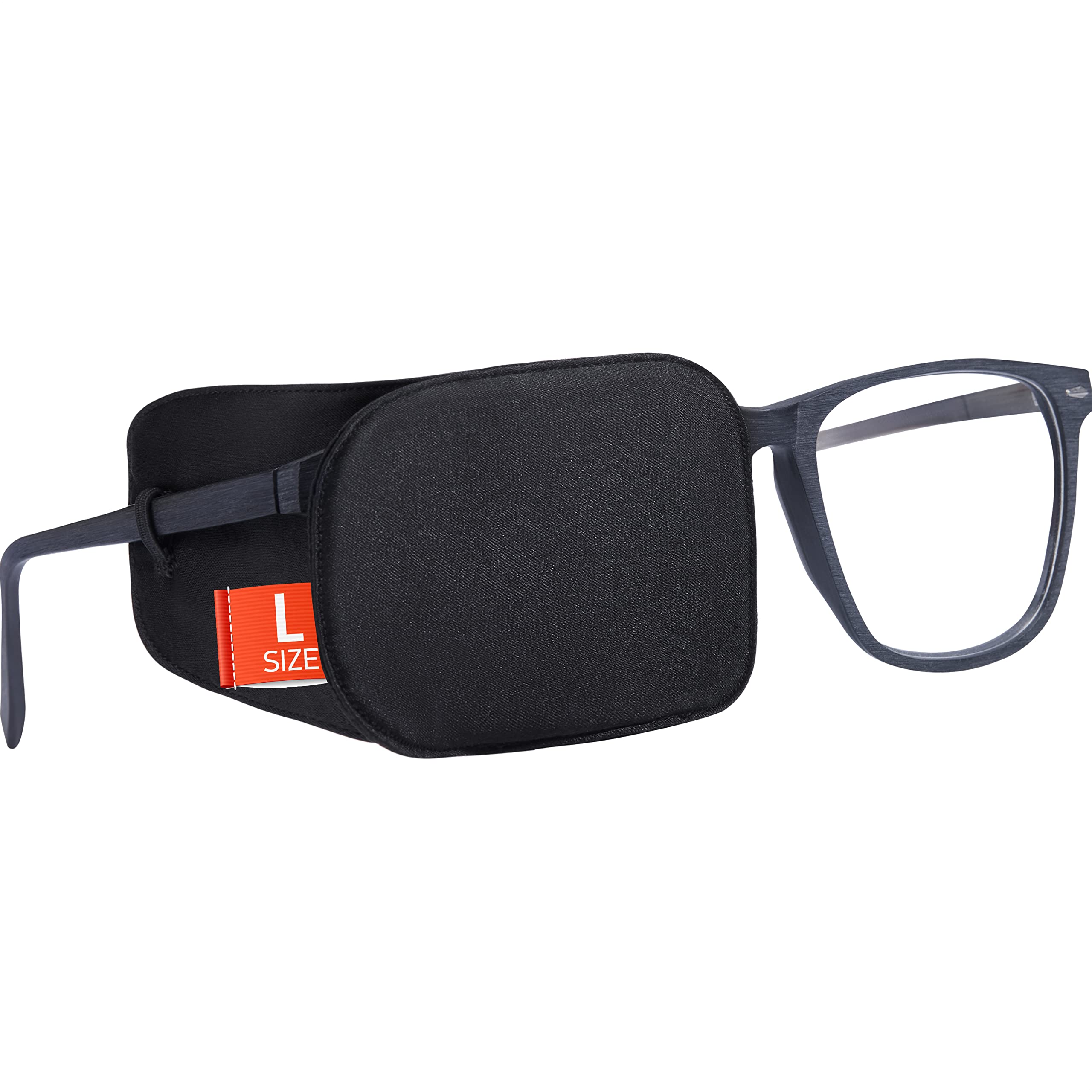 Photo 1 of Astropic Large Silk Eye Patch for Adults Kids Big Glasses to Cover Either Eye (Large, Black)